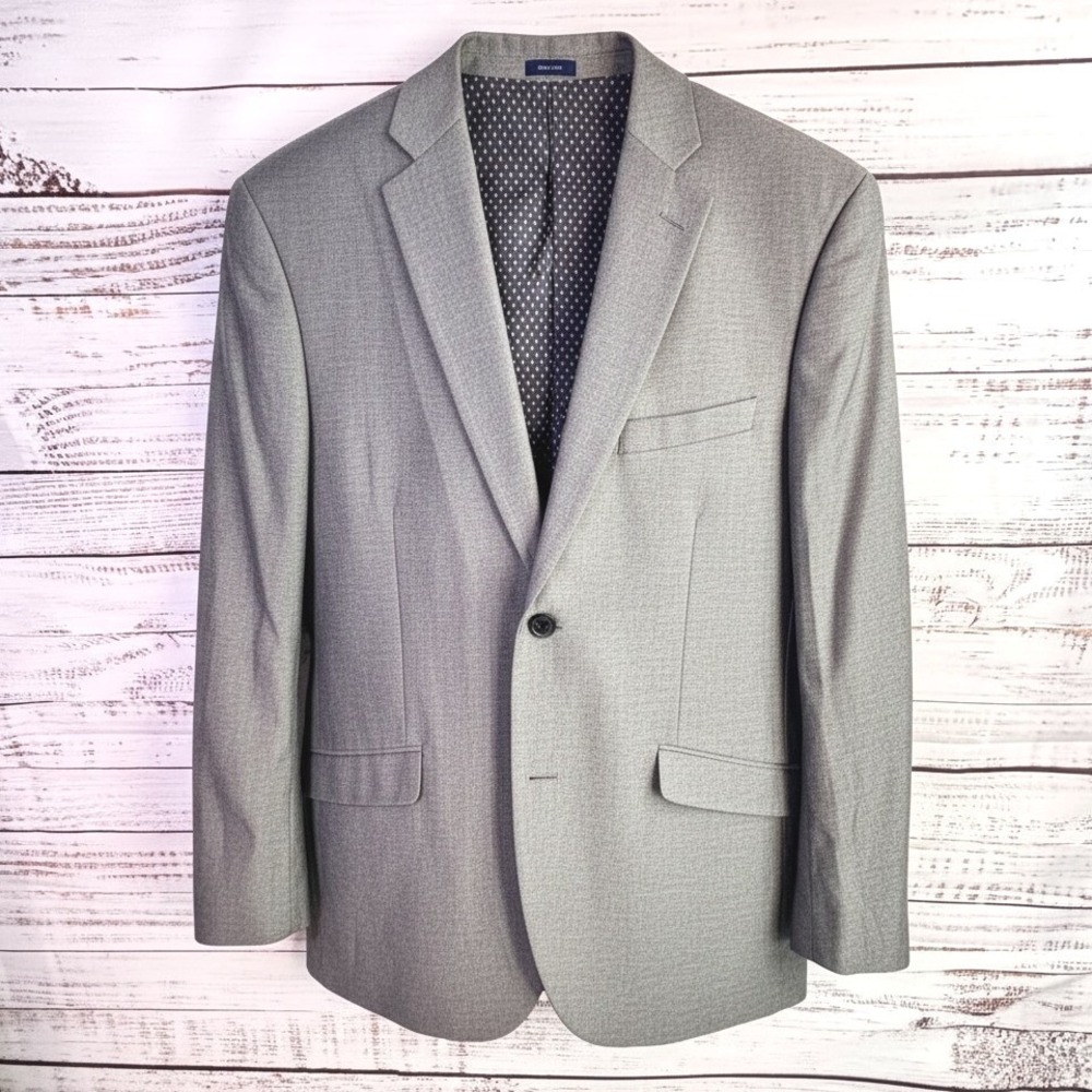 Modern Blazer MADE Cam Newton 42L Grey Cotton/Linen Sport Coat Minimalist Summer
